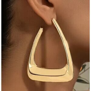 Gold Large Chunky Hoop Earrings